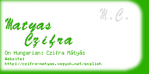 matyas czifra business card