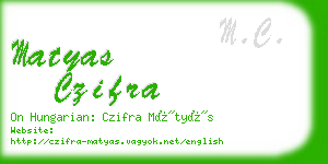 matyas czifra business card